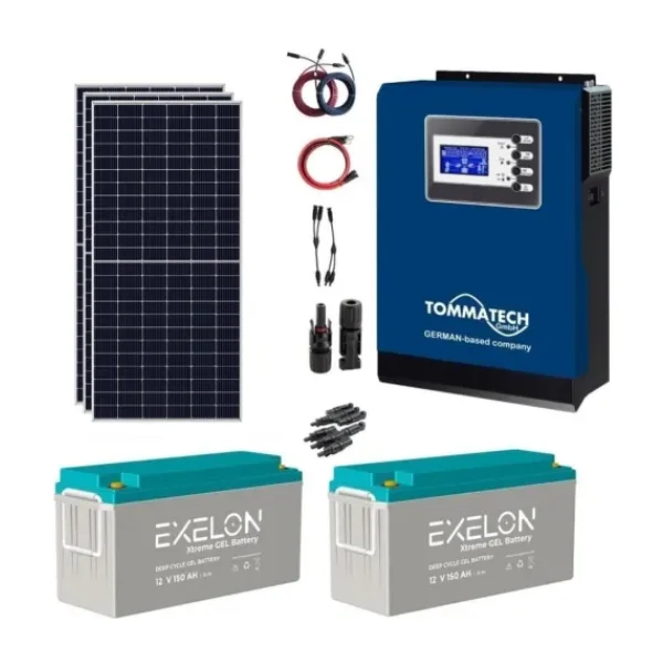 Teknovasyon Arge Güneş Enerjisi Bağ Evi Solar Paketi 3kva Inverter 280w Güneş Paneli 150ah Jel Akü