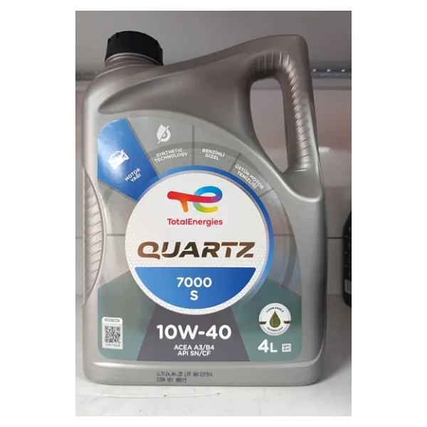 Total Quartz 7000 S 10W-40 A3/B4 4 lt Motor Yağı