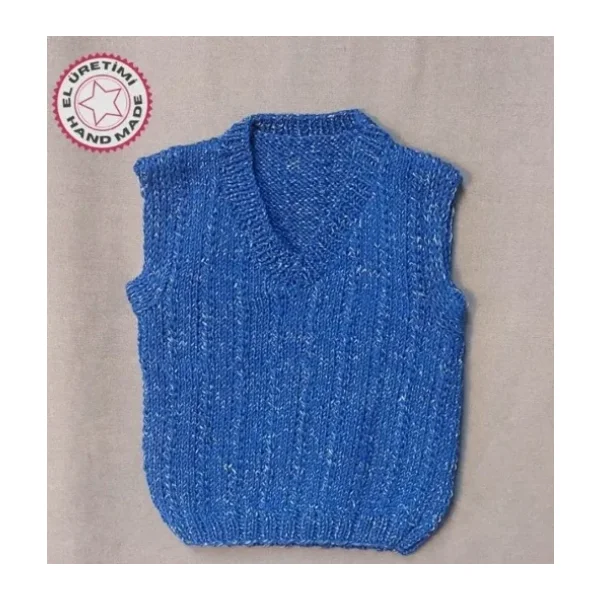 Uretti - Talia 8659 8114 El Örgüsü Lacivert Erkek Çocuk Süveter - 2 Yaş