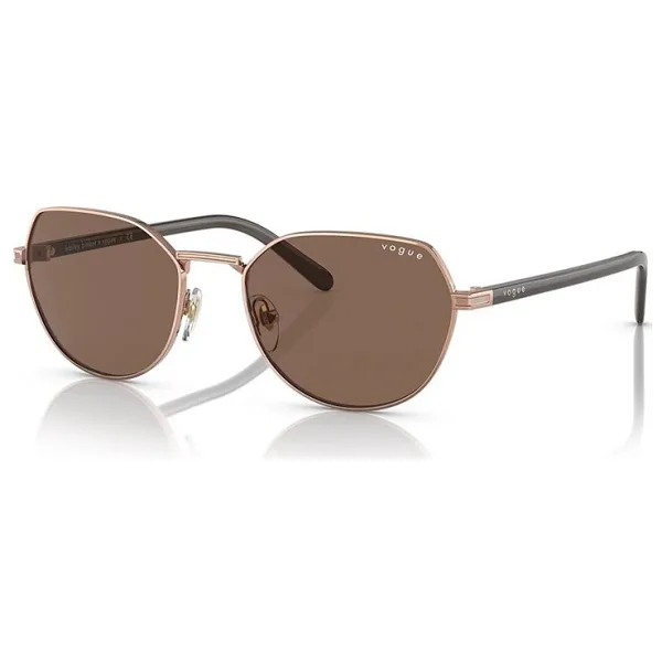 Vogue Hailey Bieber VO4242S 515273 Rose Gold-Dark Brown Kadın Güneş Gözlüğü