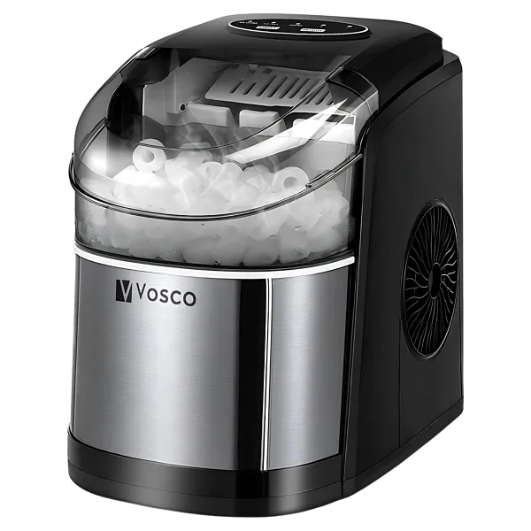 Vosco Set Üstü Buz Makinesi 12 Kg Siyah Güçlü Kompresör ile Hızlı Buz Üretimi