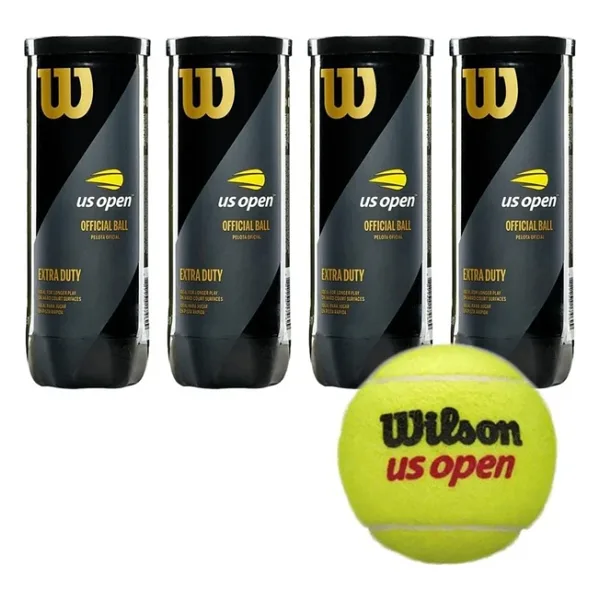 Wilson Us Open 4 Kutu Tenis Topu Vakum Ambalajda Yeşil