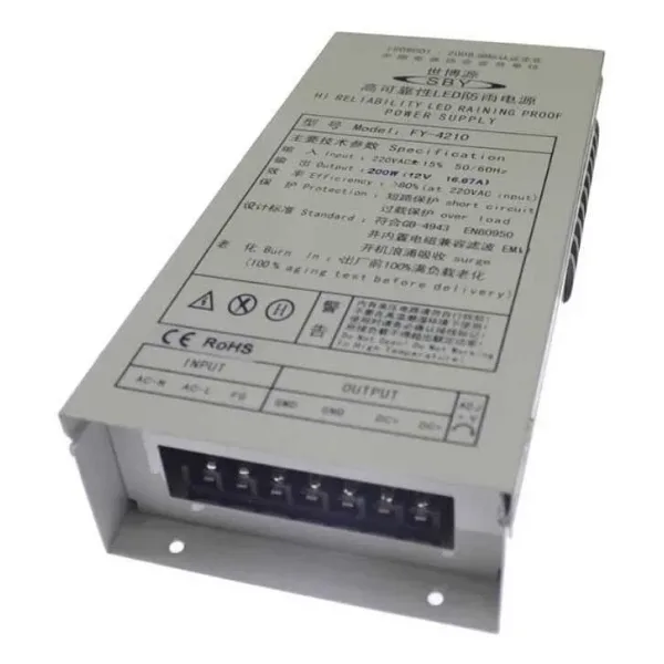 12V 16.67A 200W Su Geçirmez Güç Kaynağı - Power Supply