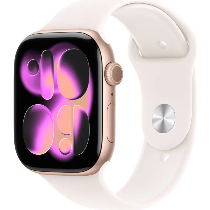 Apple Watch Series 11 GPS 42mm Roze Altın Rengi Alüminyum Kasa ve Bulut Pembesi Spor Kordon Akıllı Saat