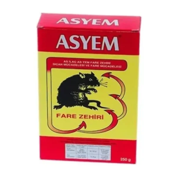 Asyem 250 Gr Fare Zehiri Çok Etkili Fare Ve Haşere Öldürücü Zehir