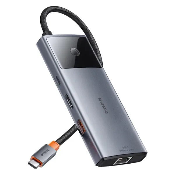 Baseus Metal Gleam II 6-in-1 USB HUB 4K@60Hz HDMI, 10Gbps USB-C, 100W