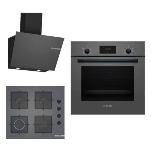 Bosch Ankastre Gri 3 Lü Set 306 (Hbf512bh1t-Pop7c9p30o-Dwk66pj70t)