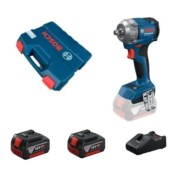 Bosch GDS 18V-350 Çift Akülü 5 Ah Darbeli Somun Sıkma Makinesi