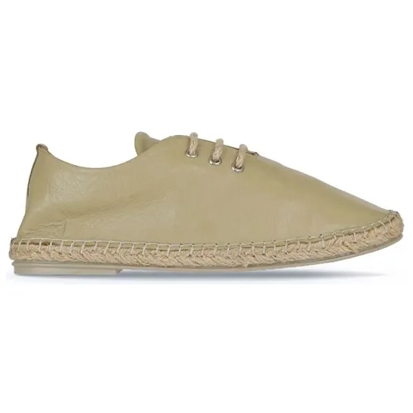Bueno Shoes Haki Deri Kadın Espadril Ayakkabı 01wn1617