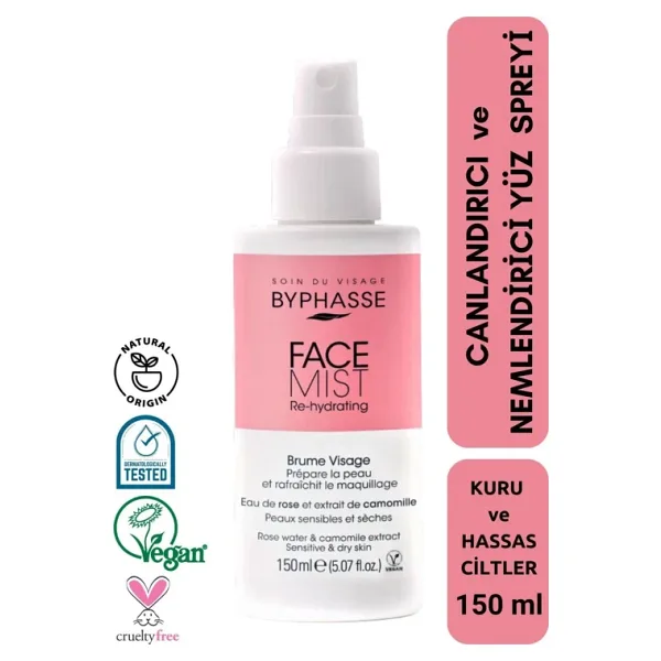 Byphasse Canlandırıcı ve Nemlendirici Yüz Spreyi 150ML
