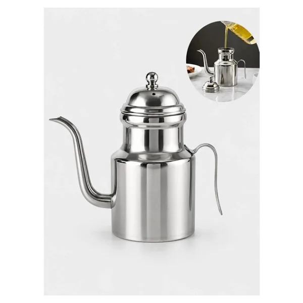 Chavin Komple 304 Çelik Silver 310 ml Yağdanlık Sosluk ve Sirkelik CIN596BY - Gri