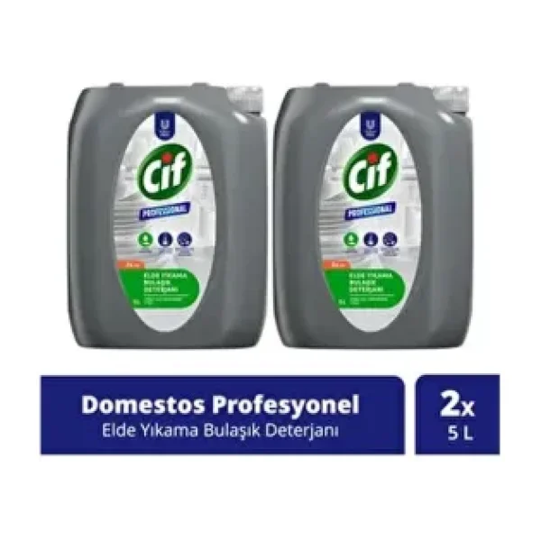 Cif Profesyonel Elde Bulaşık Deterjanı Zorlu Yağ Lekelerine Karşı Etkili 5 L - 5 lt