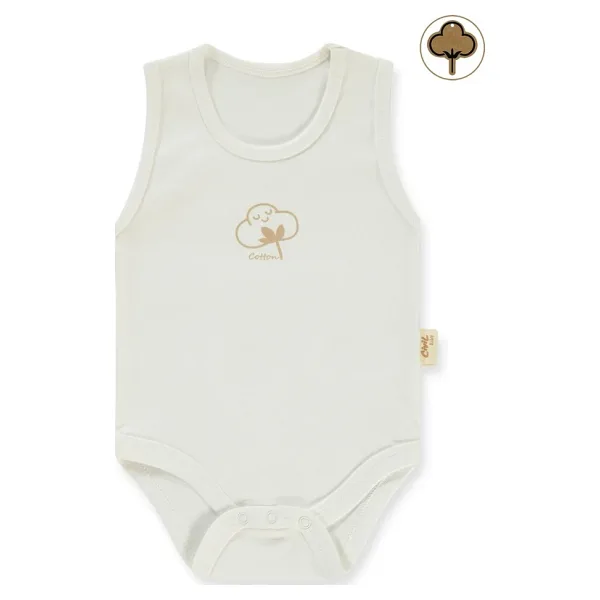 Civil Baby Bebek Organik Çıtçıtlı Badi 0-18 Ay Ekru