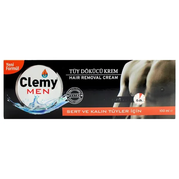 Clemy Tüy Dökücü Krem Men Sert ve Kalın Tüyler 100 ml
