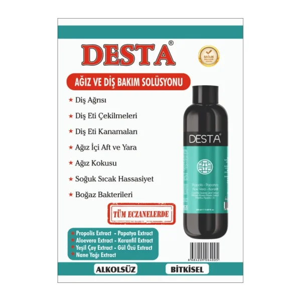 Desta 350 ml Ağız ve Diş Bakım Solüsyonu
