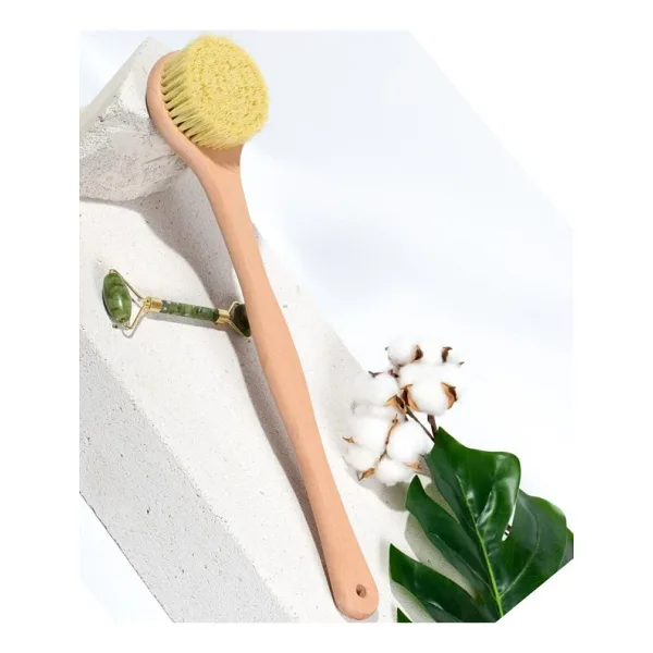 Efsoon Organics Sert Kıllı Sırt Fırçası Selülit Fırçası Doğal Agave Kaktüs Vegan Duş Fırçası Yuvarlak