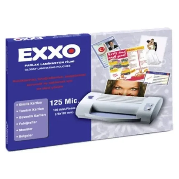 Exxo Laminasyon Film A 4 125 Mic 100 Lü