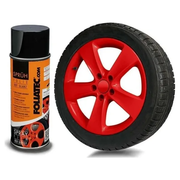 Foliatec Jant Metal Sprey Folyo Yuzey Kaplama Seti 2X400ml. Parlak Kirmizi