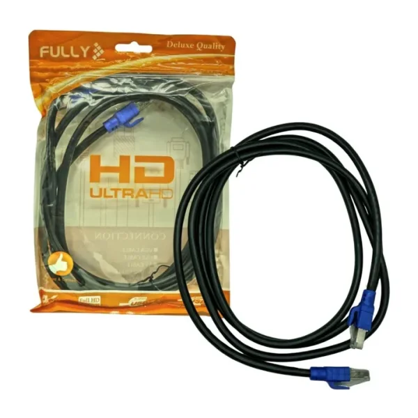 FULLY G-504B Cat7 Kablo 2mt Siyah S/FTP RJ45 Ethernet (AVD-45)