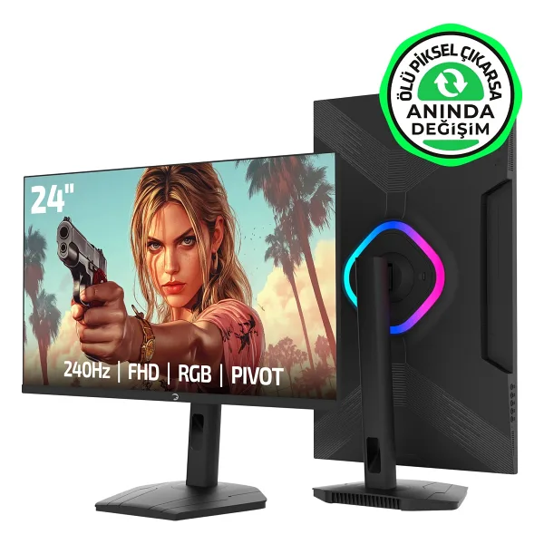 Gamepower Lunis L20 24" 0.5 ms Full HD Pivot 240 Hz Oyuncu Monitörü