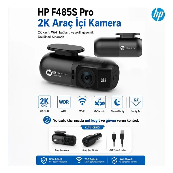 HP F485S Pro 2K Araç Kamerası