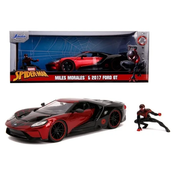Jada Marvel Miles Morales 2017 Ford GT 1:24 Model Araba 9331190314R00