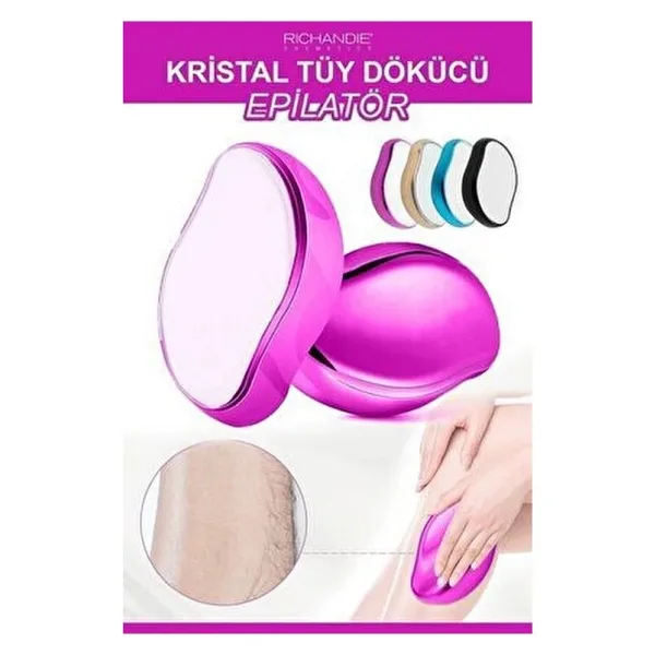 Kristal Tüy Dökücü Ağda Epilatör Crystal Eraser Epilasyon Aleti Tüy Silgisi Tüy Alıcı Fiziksel Pembe
