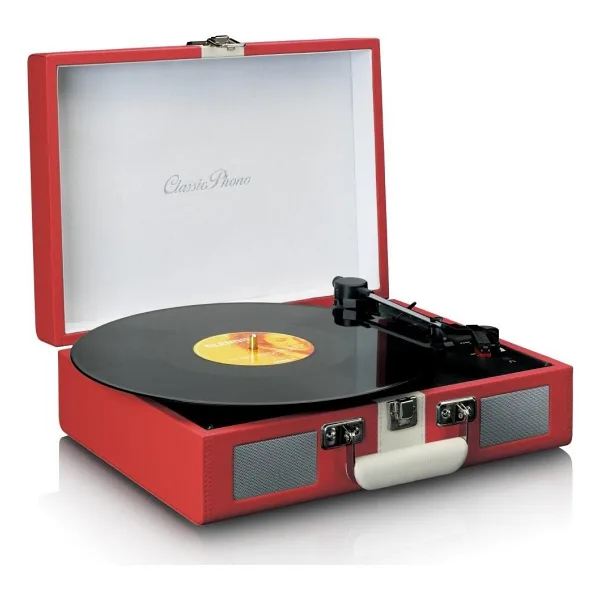 Lenco Classic Phono TT-110 Kırmızı Çantalı Retro Pikap