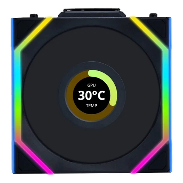 Lian Li UNI FAN SL Wireless LCD 120 G99.12SLLCD1W1B.00 Siyah 12 cm Kasa Fanı