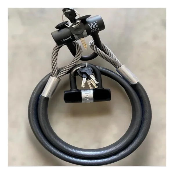 Motorsiklet 2 Metre 14 mm Kesilmez Çelik Halat Motosiklet Bağlama Halatı Çelik Disk Kilidi 1 Adet