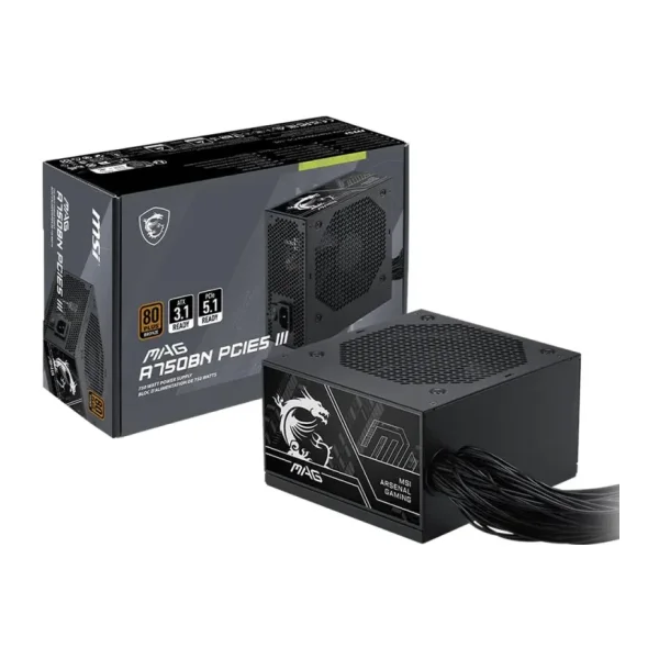 MSI MAG A750BN PCIE5 III Gen5.1 750 W Power Supply