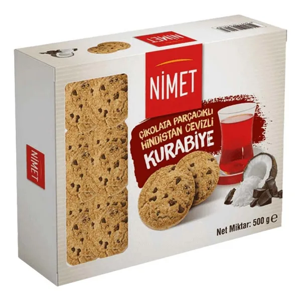 Nimet 500 gr Çikolata Parçacıklı Hindistan Cevizli Kurabiye