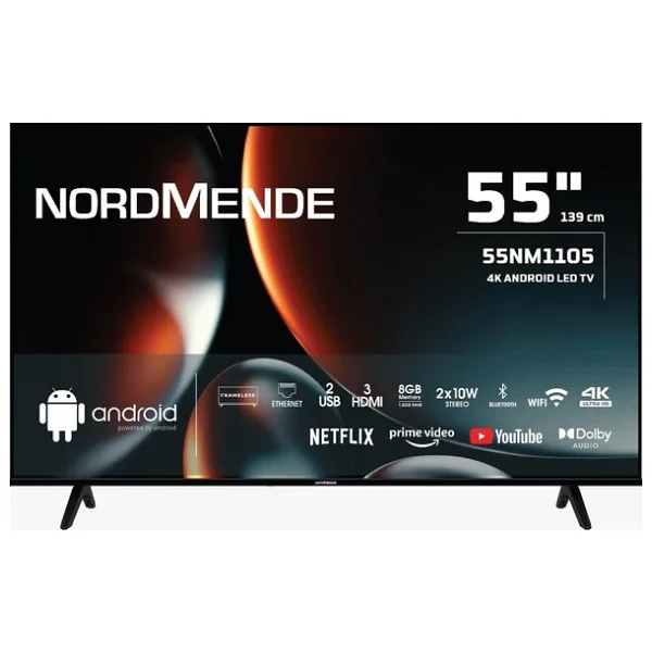 Nordmende 55NM1105 Frameless 4K Ultra HD 55" 140 Ekran Uydu Alıcılı Smart LED TV