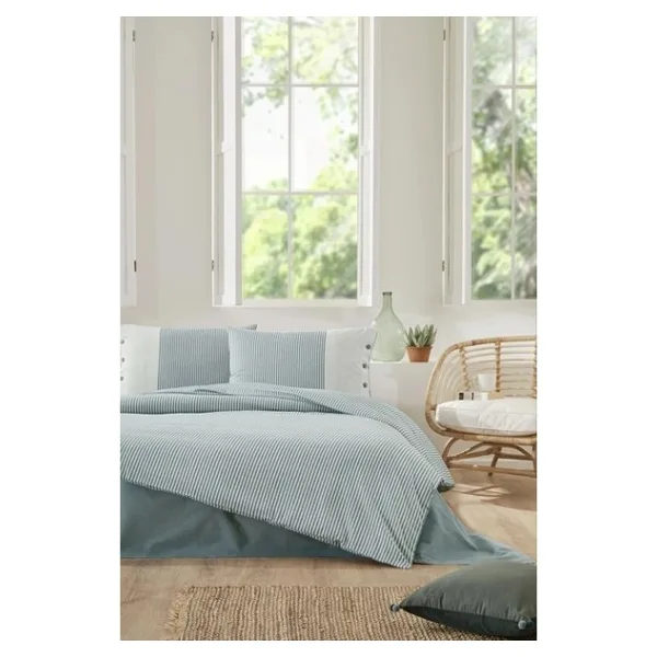 Özdilek Natural Line Nevresim Takımı Çift Kişilik - Mavi - 200 x 220 cm