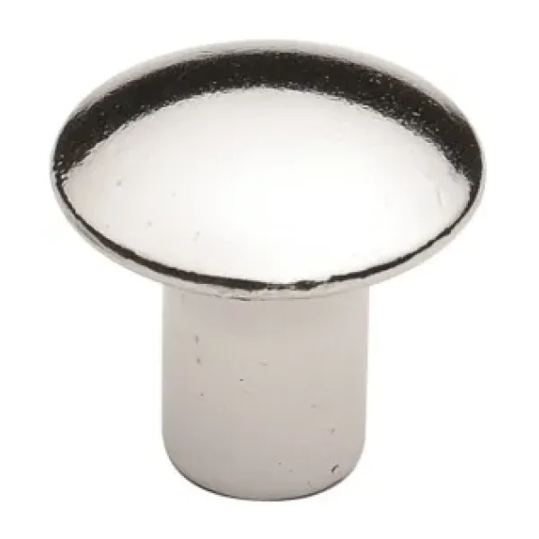Özsan Küçük Düz Düğme Krom 19 mm