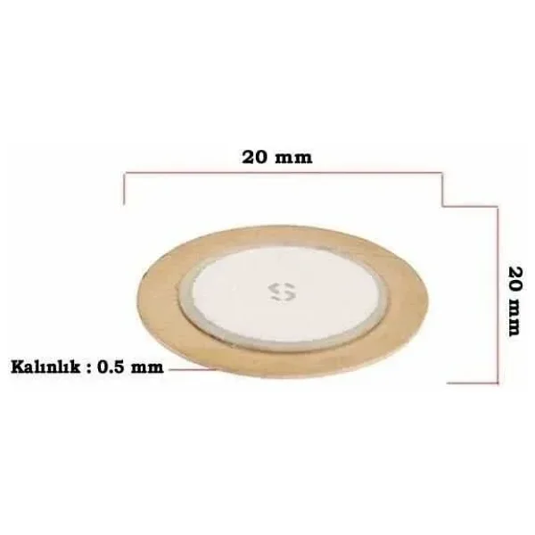 Piezo Disk Element - 20 mm Çap