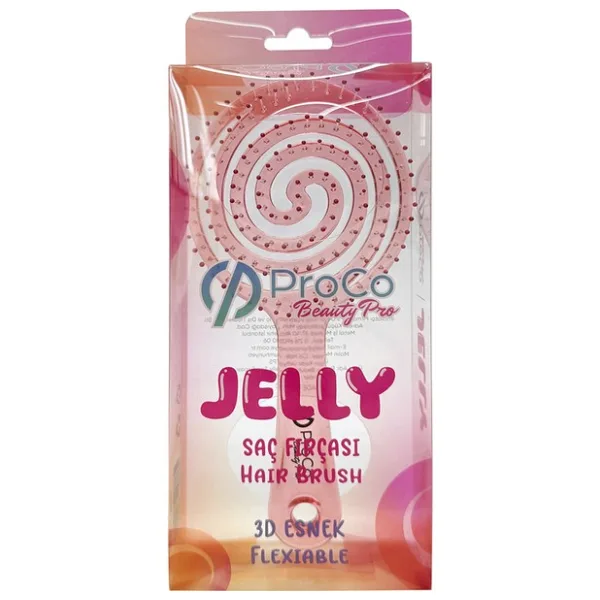 PROCO Beauty Pro JELLY Saç Fırçası - Üç Boyutlu 3D Esnek Açma Tarama Saç Fırçası