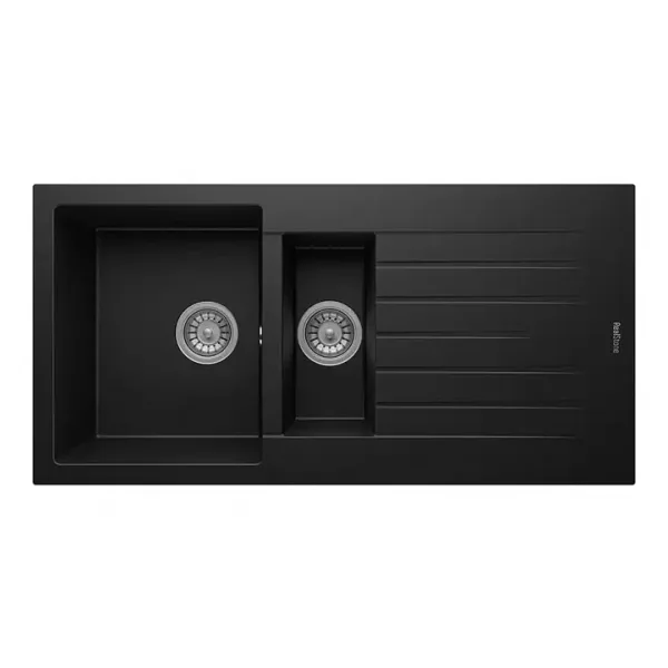RealStone Troya P005 100 Tezgah Üstü Siyah Granit Eviye