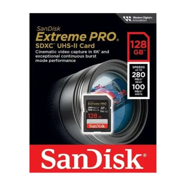 SanDisk Extreme Pro SDSDXEP-128G-GN4IN UHS-II U3 V60 128 GB Hafıza Kartı