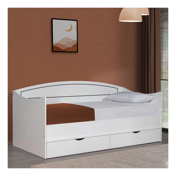 Setay Mobilya Soft Beyaz 90x200 cm Çekmeceli Karyola