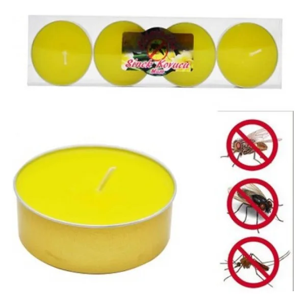 SİNEK KOVUCU MUM 8'lİ Tealight SARI