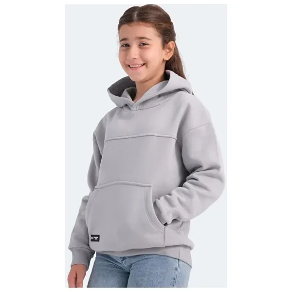 Slazenger Lene Kapüşonlu Gri Çocuk Sweatshirt