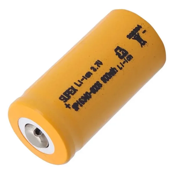 Supex 16340 3.7V 800mAh Li-ion Şarjlı Pil (Başlı)