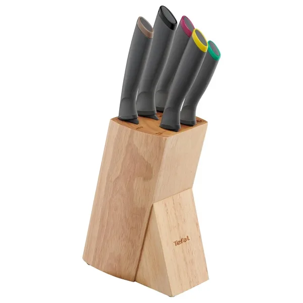 Tefal Fresh Kitchen 6 Parça Ahşap Bloklu Bıçak Seti