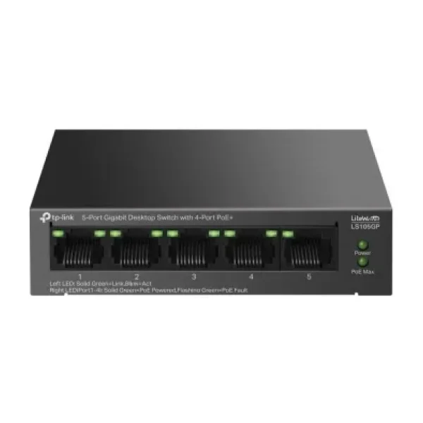 TP-Link LS105GP 5 Port 10/100/1000 Mbps Gigabit PoE Switch