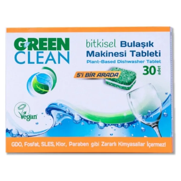 U Green Clean Bitkisel Bulaşık Makinesi Tableti 30'lu