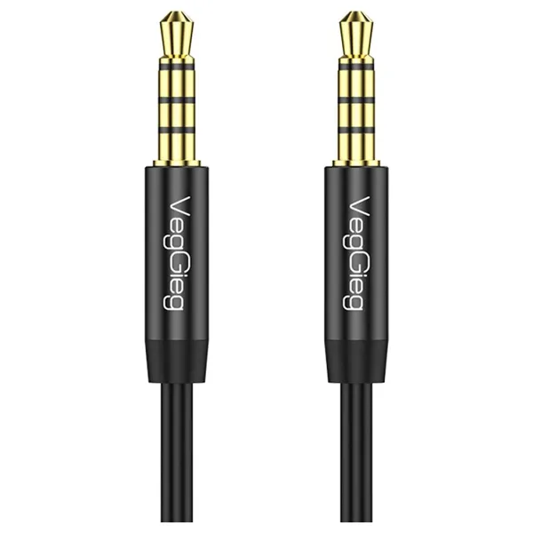 Veggieg 3.5mm Jack Trrs Hi-fi Aux Mikrofon Ve Ses Kablosu 1 Metre