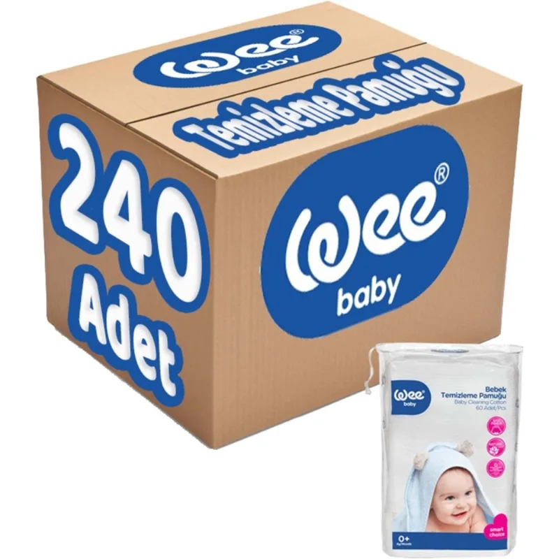 Wee Baby 60'lı 4 Adet Bebek Temizleme Pamuğu