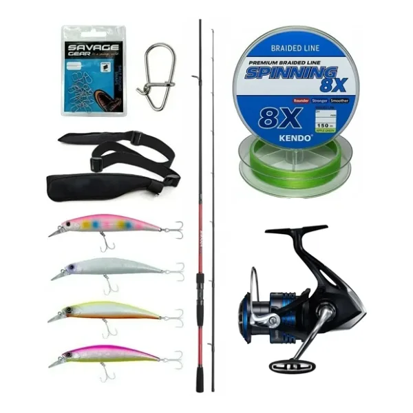 Yek Outdoor Spin Olta Seti Shimano Kamış Sienna Spinning Eva 2,41M 10-35G 2Pc&Shimano Makina Nexave 4000 Fı