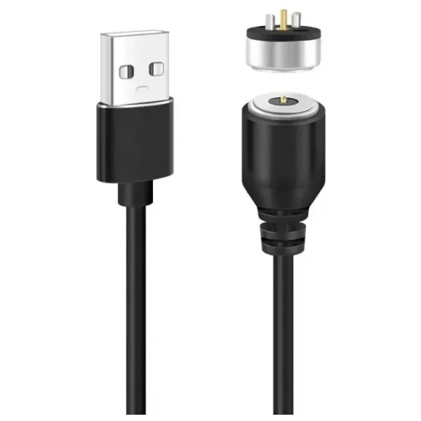 2-Pin 10mm Kablolu Pogo Pin Manyetik Konnektör Takımı - USB Soketli